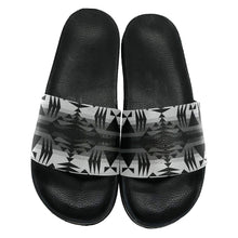 Load image into Gallery viewer, Between the Mountains White and Black Slide Sandals 49 Dzine 
