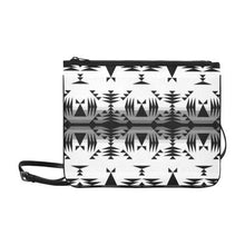 Load image into Gallery viewer, Between the Mountains White and Black Slim Clutch Bag (Model 1668) Slim Clutch Bags (1668) e-joyer 
