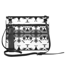 Load image into Gallery viewer, Between the Mountains White and Black Slim Clutch Bag (Model 1668) Slim Clutch Bags (1668) e-joyer 
