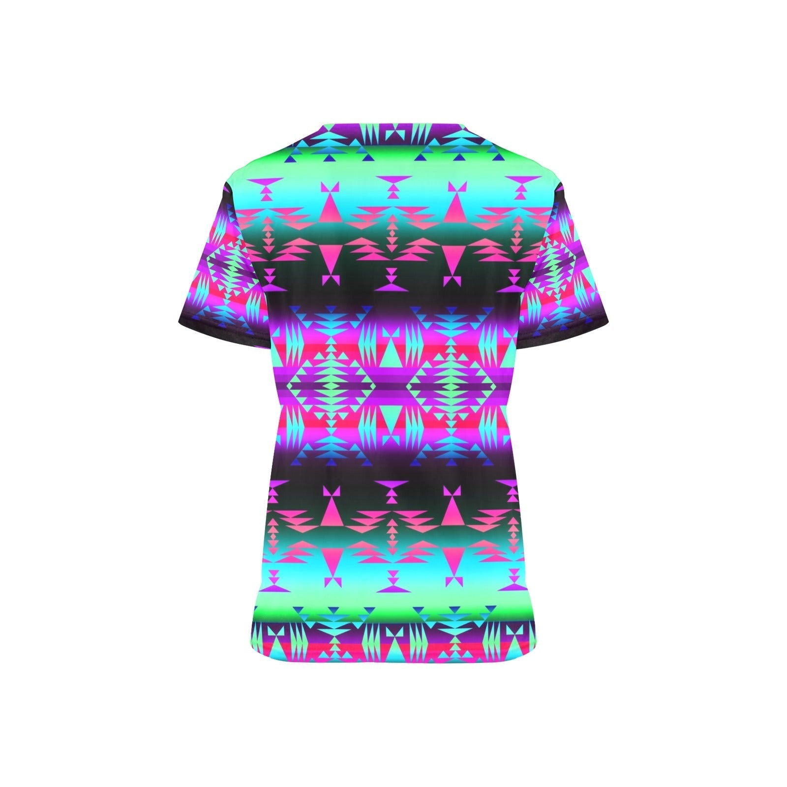 Between the Rocky Mountains All Over Print Scrub Top Scrub Top e-joyer 