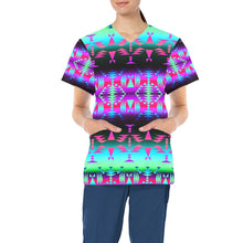 Load image into Gallery viewer, Between the Rocky Mountains All Over Print Scrub Top Scrub Top e-joyer 
