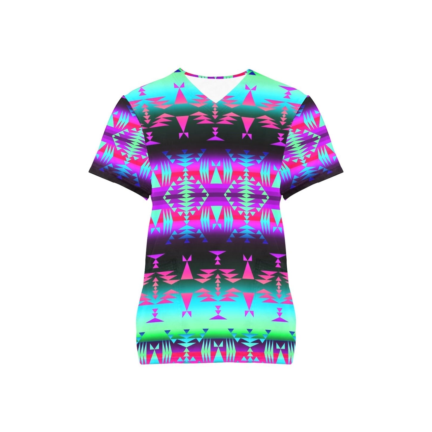 Between the Rocky Mountains All Over Print Scrub Top Scrub Top e-joyer 