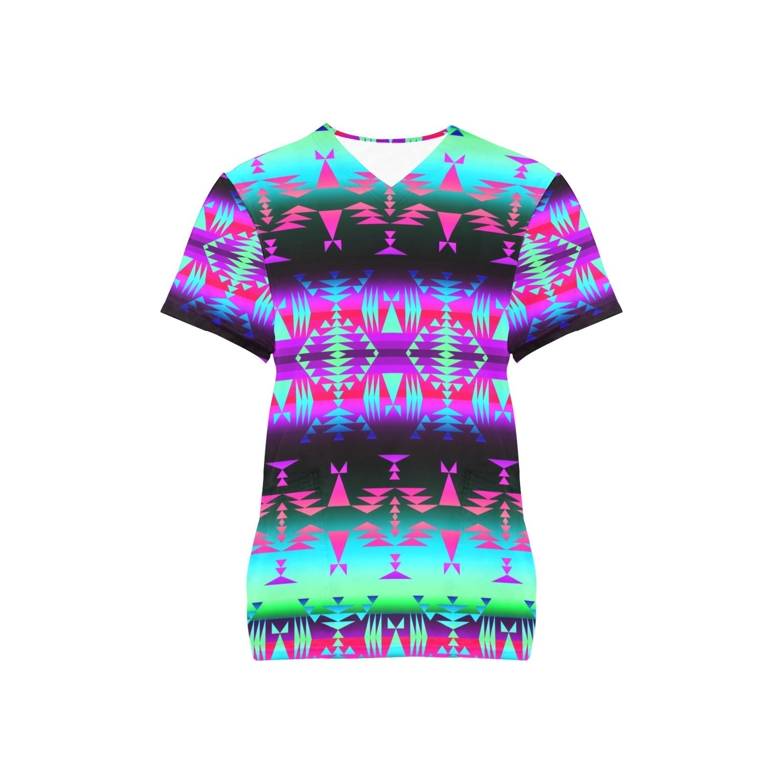Between the Rocky Mountains All Over Print Scrub Top Scrub Top e-joyer 