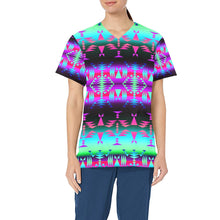 Load image into Gallery viewer, Between the Rocky Mountains All Over Print Scrub Top Scrub Top e-joyer 
