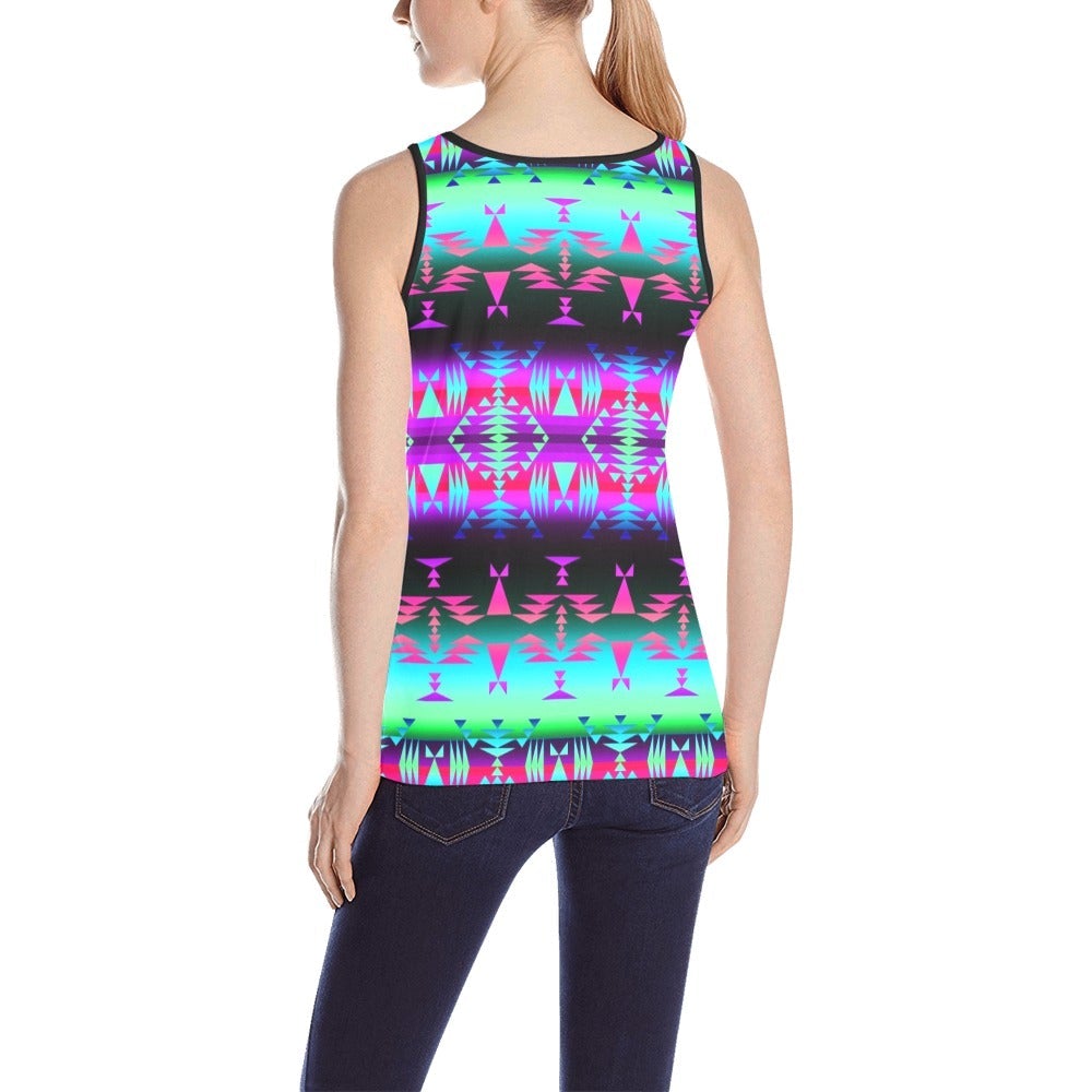 Between the Rocky Mountains All Over Print Tank Top for Women (Model T43) All Over Print Tank Top for Women (T43) e-joyer 