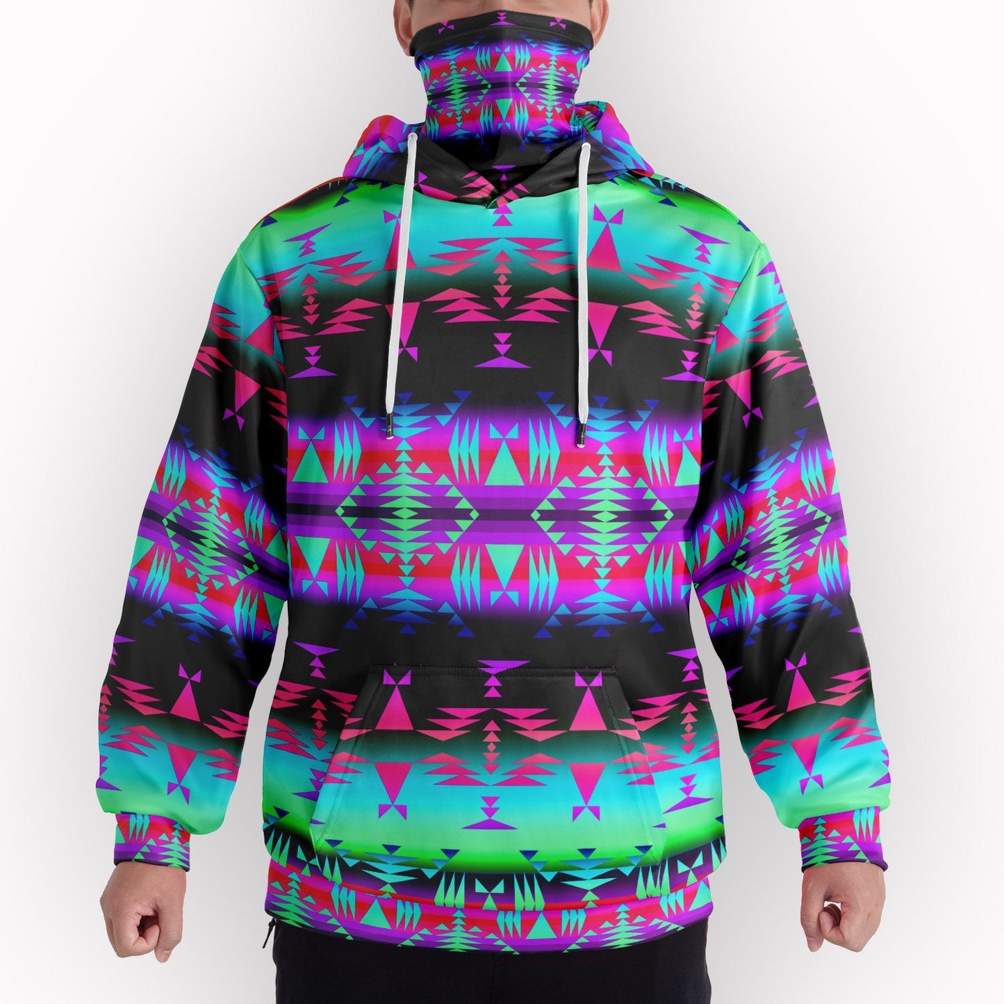 Between the Rocky Mountains Hoodie with Face Cover 49 Dzine 