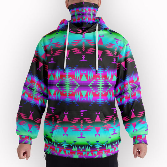 Between the Rocky Mountains Hoodie with Face Cover 49 Dzine 