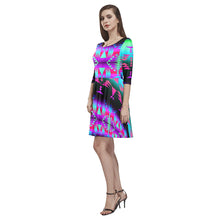 Load image into Gallery viewer, Between the Rocky Mountains Tethys Half-Sleeve Skater Dress(Model D20) Tethys Half-Sleeve Skater Dress (D20) e-joyer 
