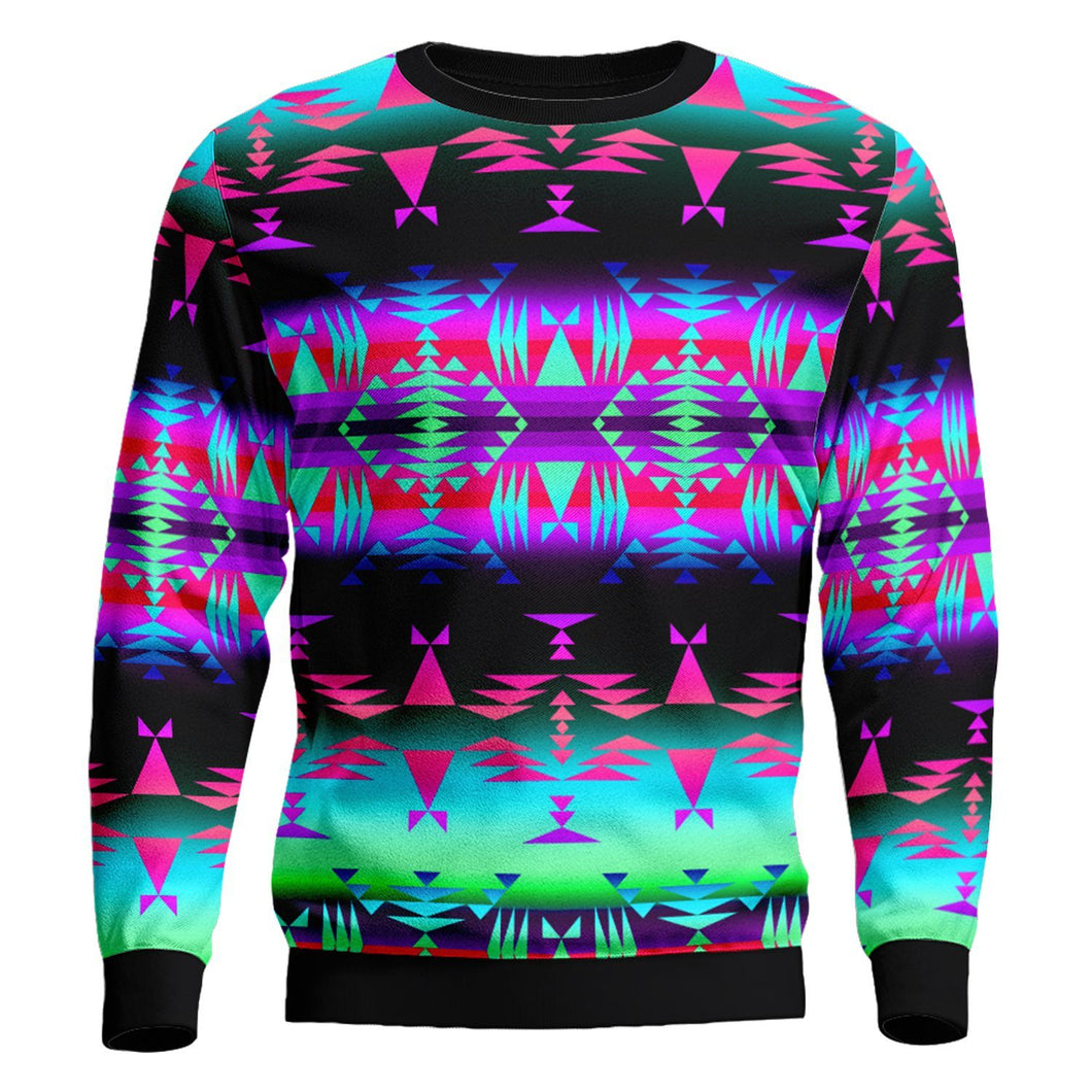 Between the Rocky Mountains Unisex Crewneck Long Sleeve Top 49 Dzine 