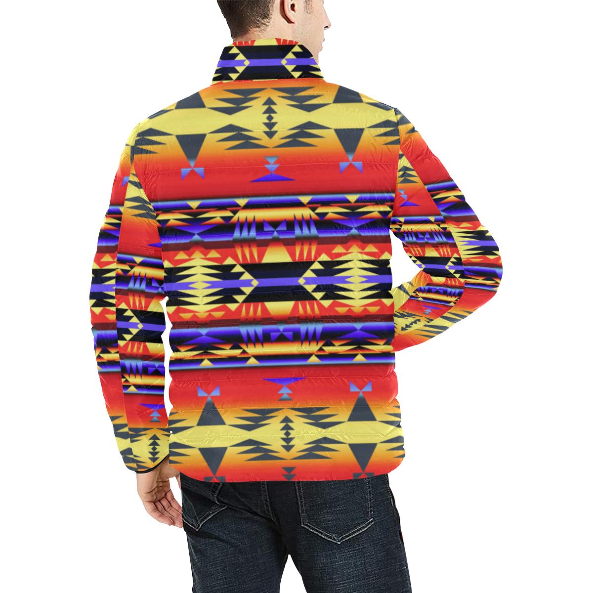 Between the San Juan Mountains Men's Stand Collar Padded Jacket (Model H41) Men's Stand Collar Padded Jacket (H41) e-joyer 