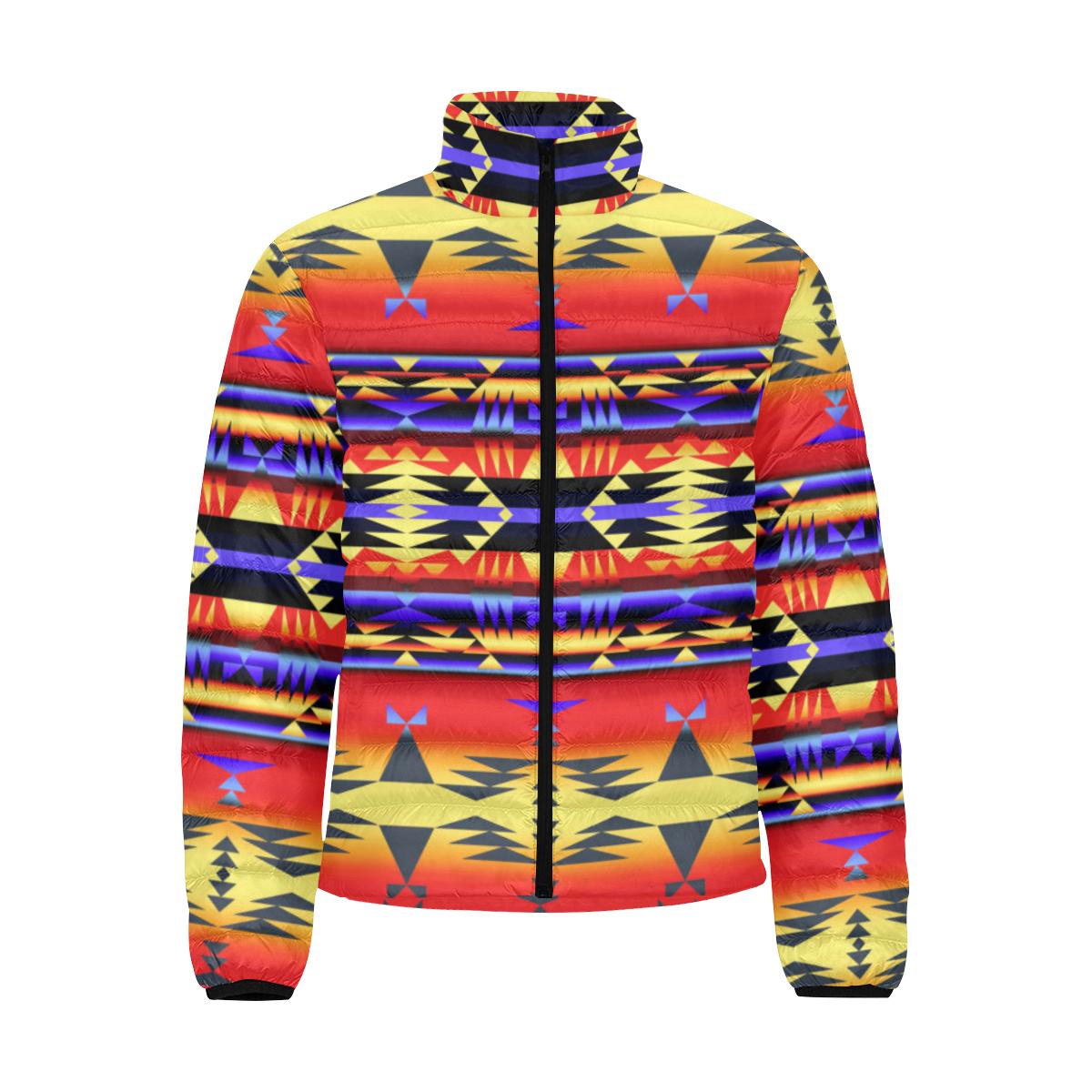 Between the San Juan Mountains Men's Stand Collar Padded Jacket (Model H41) Men's Stand Collar Padded Jacket (H41) e-joyer 