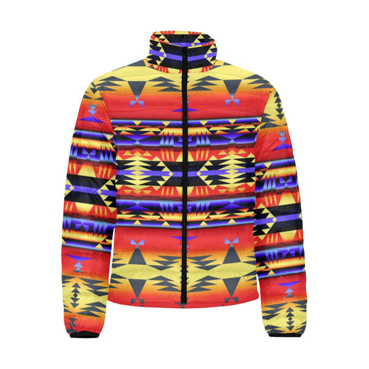 Between the San Juan Mountains Men's Stand Collar Padded Jacket (Model H41) Men's Stand Collar Padded Jacket (H41) e-joyer 