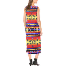 Load image into Gallery viewer, Between the San Juan Mountains Phaedra Sleeveless Open Fork Long Dress (Model D08) Phaedra Sleeveless Open Fork Long Dress (D08) e-joyer 
