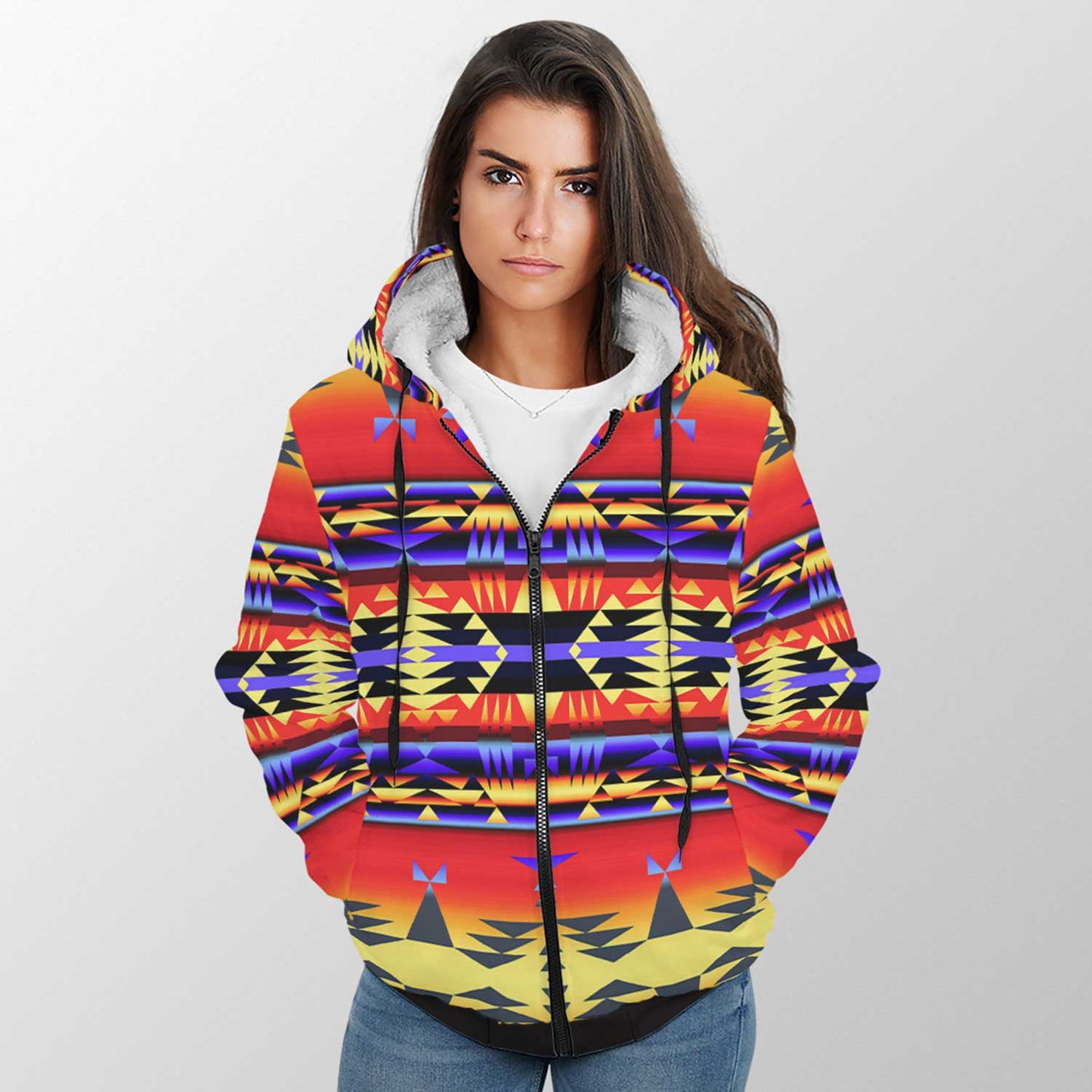 Between the San Juan Mountains Sherpa Hoodie 49 Dzine 