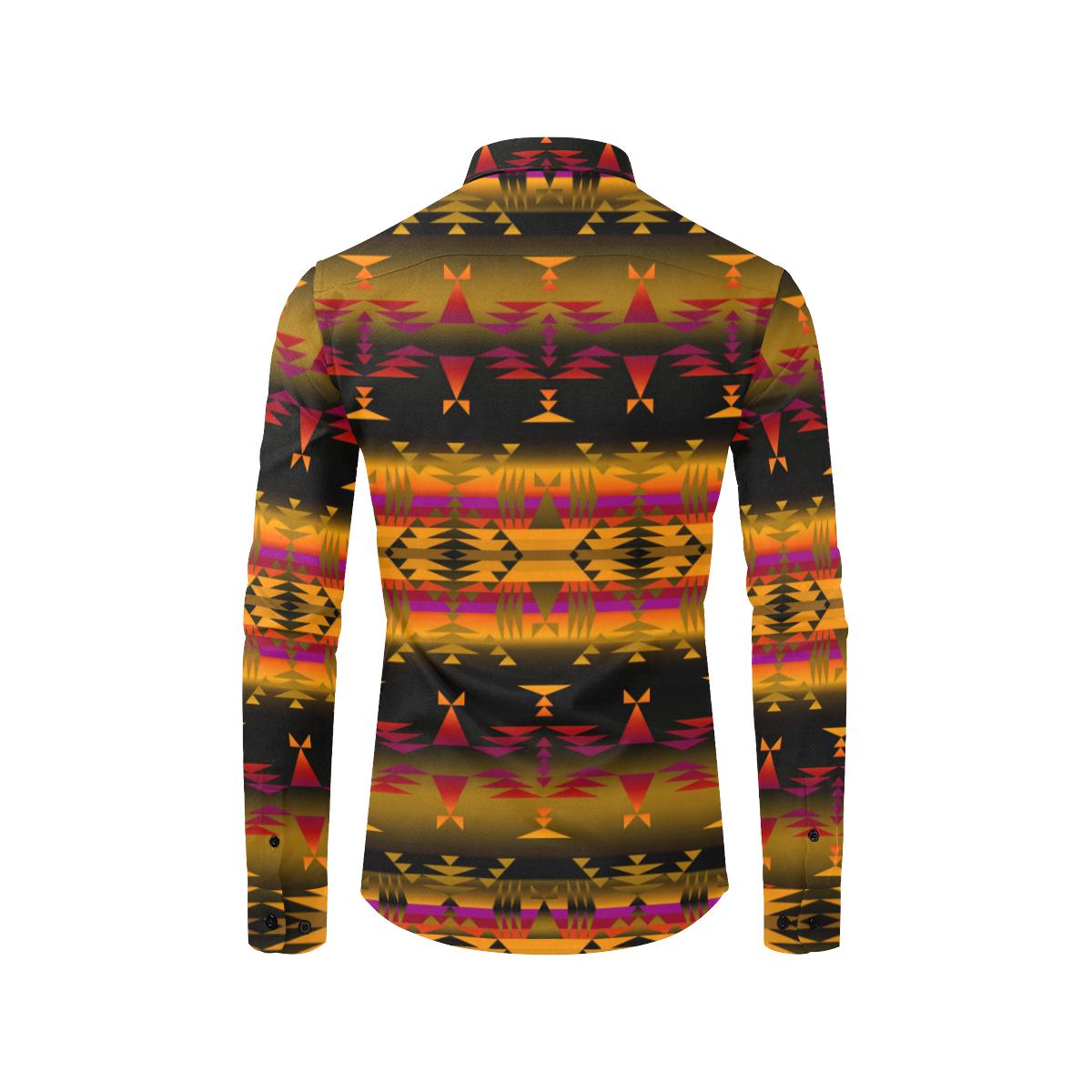 Between the Sierra Mountains Men's All Over Print Casual Dress Shirt (Model T61) Men's Dress Shirt (T61) e-joyer 