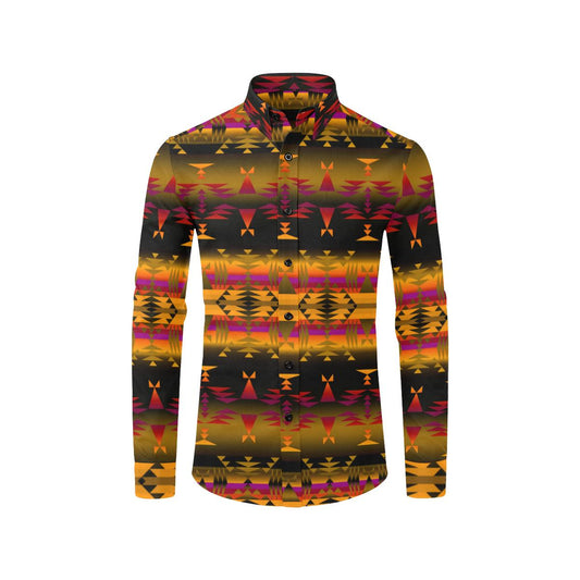 Between the Sierra Mountains Men's All Over Print Casual Dress Shirt (Model T61) Men's Dress Shirt (T61) e-joyer 