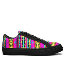 Load image into Gallery viewer, Between the Sunset Mountains Aapisi Low Top Canvas Shoes Black Sole 49 Dzine 
