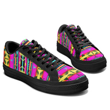 Load image into Gallery viewer, Between the Sunset Mountains Aapisi Low Top Canvas Shoes Black Sole 49 Dzine 
