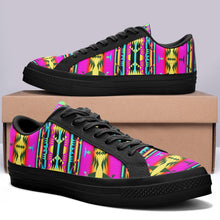 Load image into Gallery viewer, Between the Sunset Mountains Aapisi Low Top Canvas Shoes Black Sole 49 Dzine 
