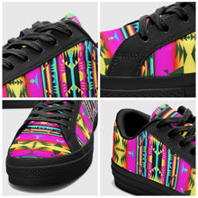 Load image into Gallery viewer, Between the Sunset Mountains Aapisi Low Top Canvas Shoes Black Sole 49 Dzine 
