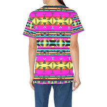 Load image into Gallery viewer, Between the Sunset Mountains All Over Print Scrub Top Scrub Top e-joyer 
