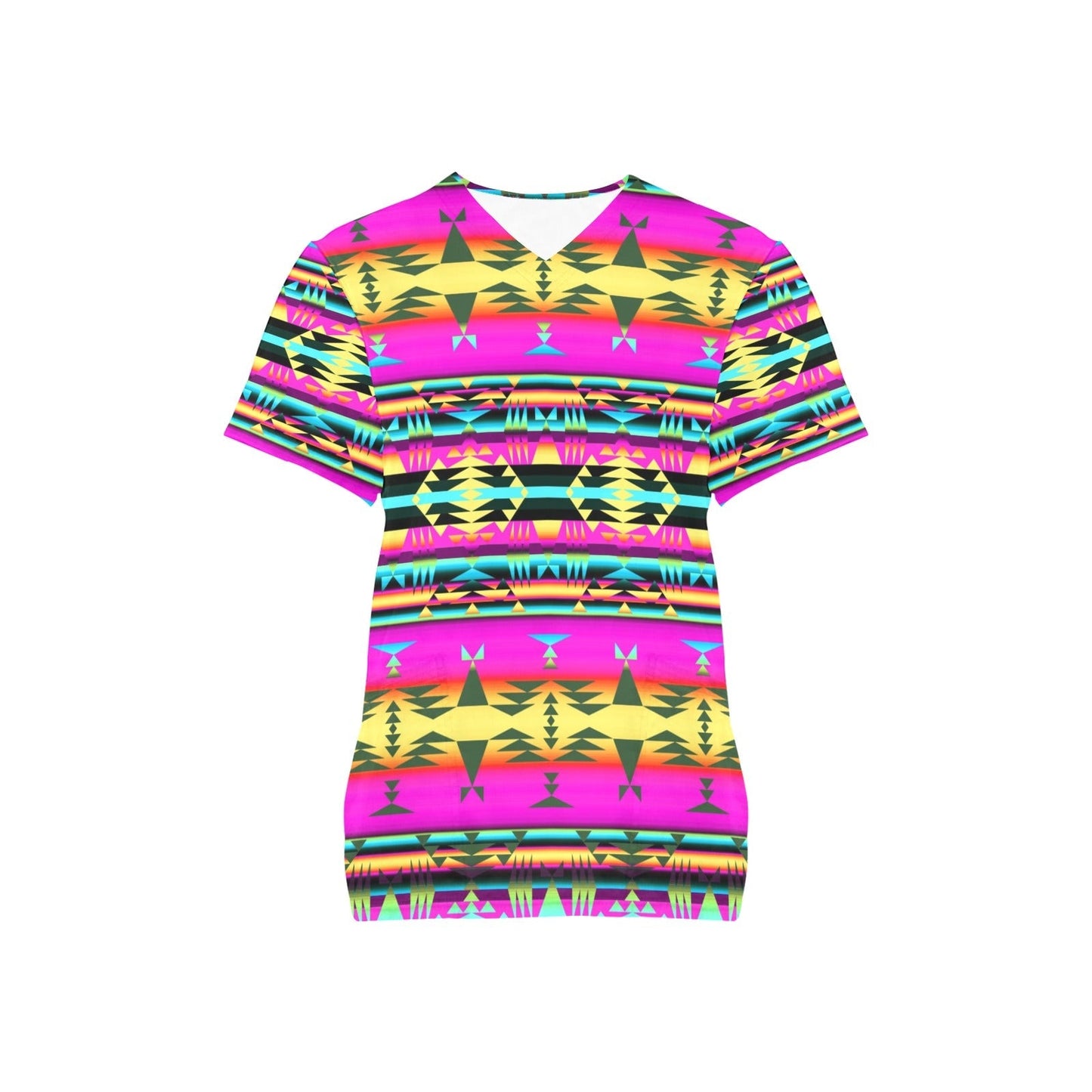 Between the Sunset Mountains All Over Print Scrub Top Scrub Top e-joyer 
