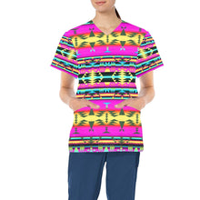 Load image into Gallery viewer, Between the Sunset Mountains All Over Print Scrub Top Scrub Top e-joyer 
