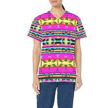 Load image into Gallery viewer, Between the Sunset Mountains All Over Print Scrub Top Scrub Top e-joyer 
