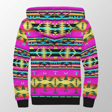 Load image into Gallery viewer, Between the Sunset Mountains Sherpa Hoodie 49 Dzine 
