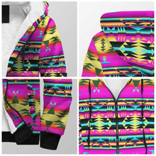 Load image into Gallery viewer, Between the Sunset Mountains Sherpa Hoodie 49 Dzine 
