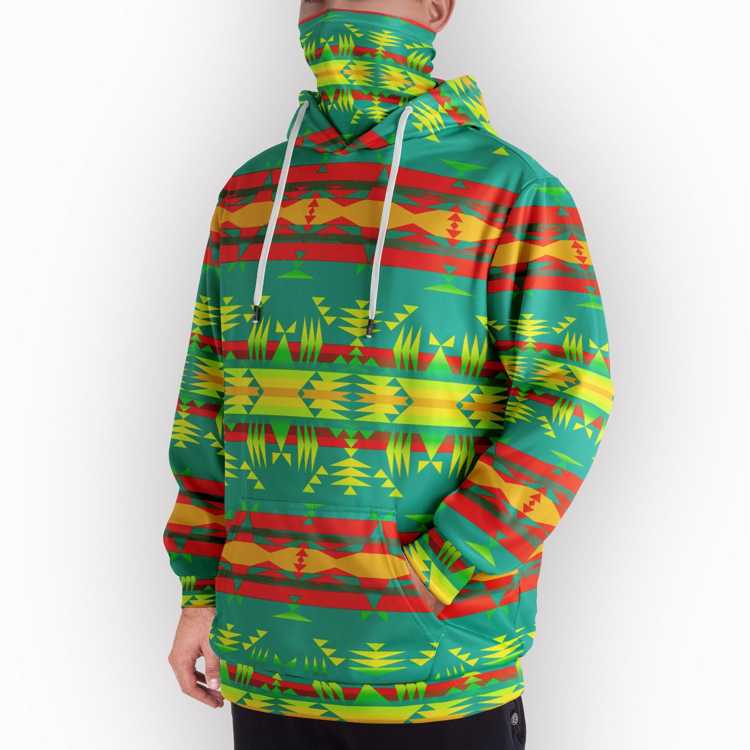 Between the Teton Mountains Hoodie with Face Cover 49 Dzine 