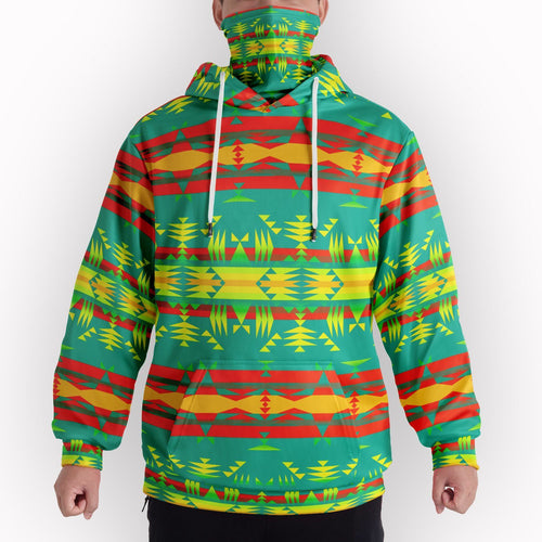 Between the Teton Mountains Hoodie with Face Cover 49 Dzine 