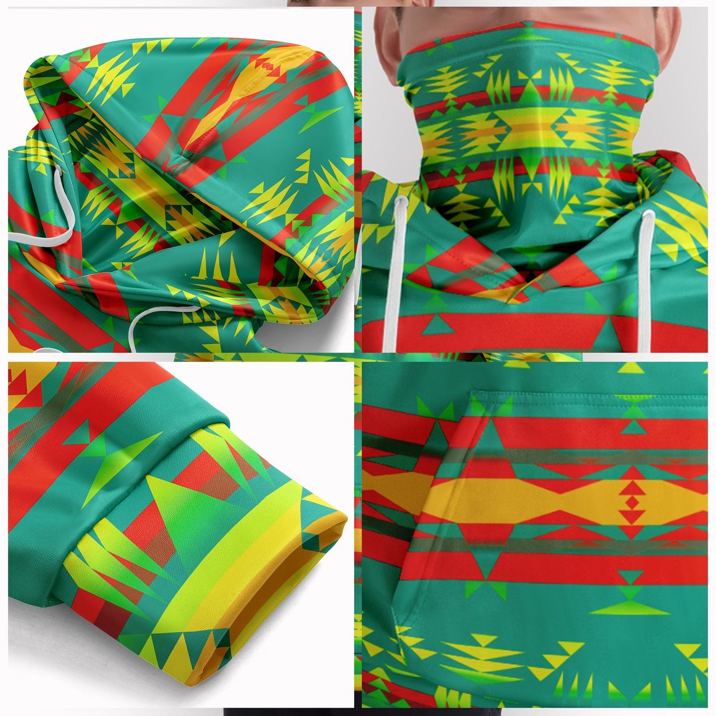 Between the Teton Mountains Hoodie with Face Cover 49 Dzine 