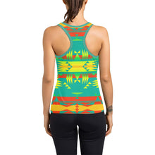 Load image into Gallery viewer, Between the Teton Mountains Women&#39;s Racerback Tank Top (Model T60) Racerback Tank Top (T60) e-joyer 
