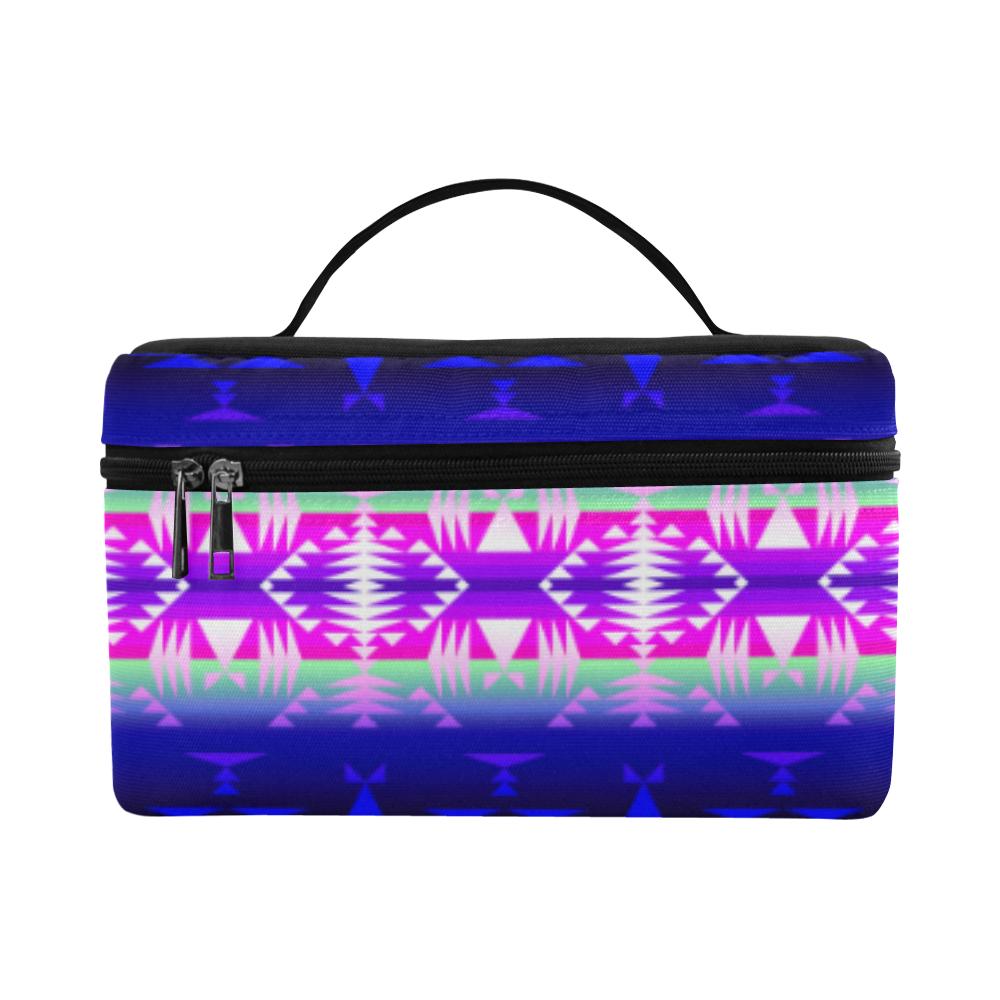 Between the Wasatch Mountains Cosmetic Bag/Large (Model 1658) Cosmetic Bag e-joyer 