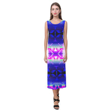 Load image into Gallery viewer, Between the Wasatch Mountains Phaedra Sleeveless Open Fork Long Dress (Model D08) Phaedra Sleeveless Open Fork Long Dress (D08) e-joyer 
