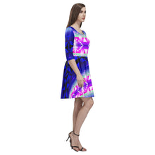 Load image into Gallery viewer, Between the Wasatch Mountains Tethys Half-Sleeve Skater Dress(Model D20) Tethys Half-Sleeve Skater Dress (D20) e-joyer 
