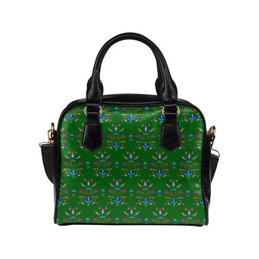 Dakota Damask Green Shoulder Handbag