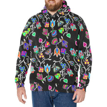 Load image into Gallery viewer, Indigenous Paisley Black Men&#39;s Long Sleeve Fleece Hoodie
