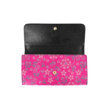 Load image into Gallery viewer, Berry Picking Pink Women&#39;s Trifold Wallet
