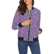 Load image into Gallery viewer, First Bloom Royal Bomber Jacket for Women
