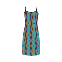 Load image into Gallery viewer, Diamond in the Bluff Turquoise Alcestis Slip Dress
