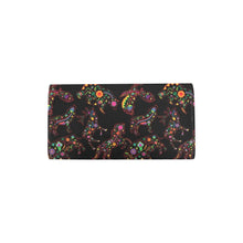 Load image into Gallery viewer, Neon Floral Animals Women&#39;s Trifold Wallet
