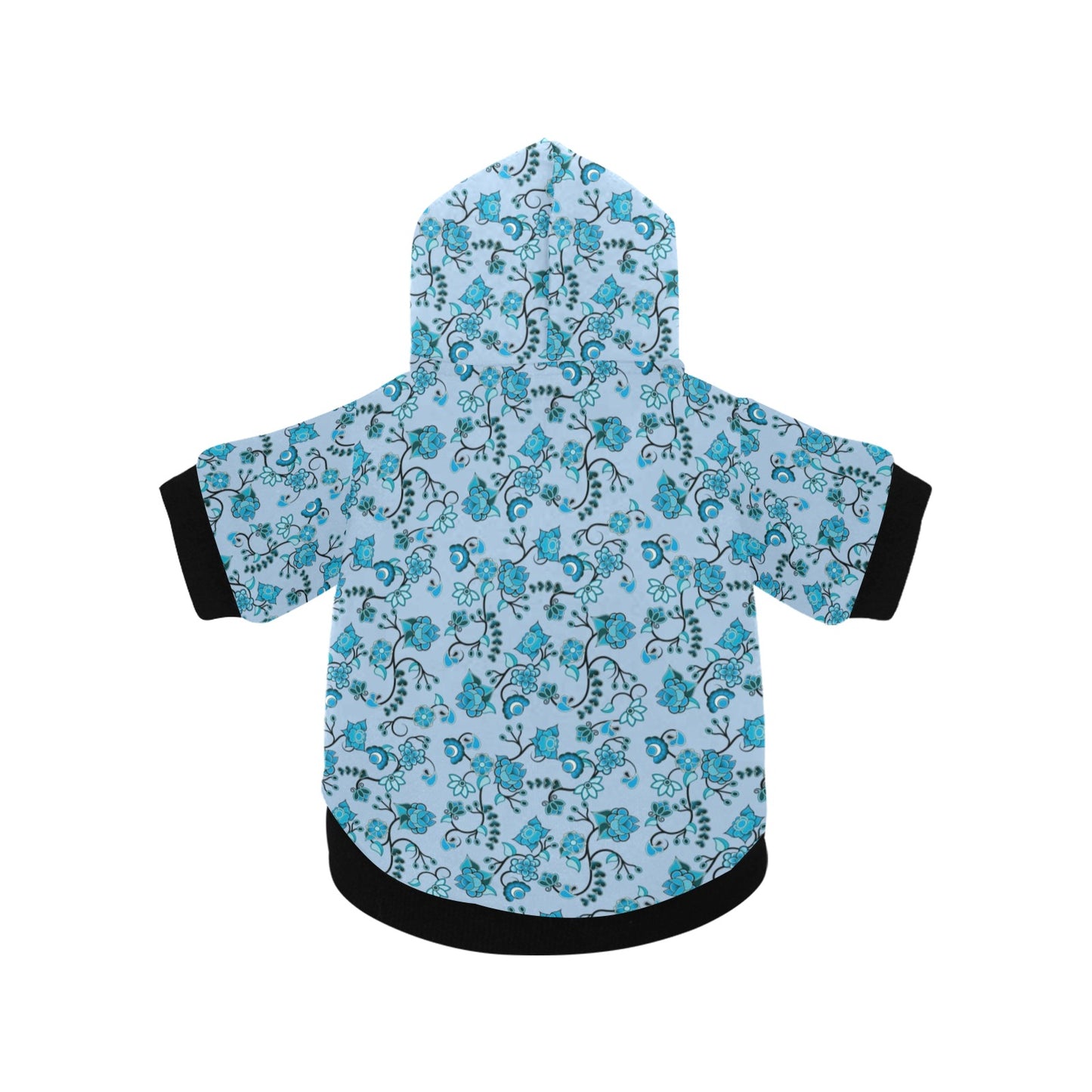 Blue Floral Amour Pet Dog Hoodie