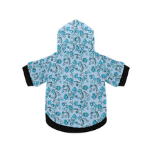 Load image into Gallery viewer, Blue Floral Amour Pet Dog Hoodie
