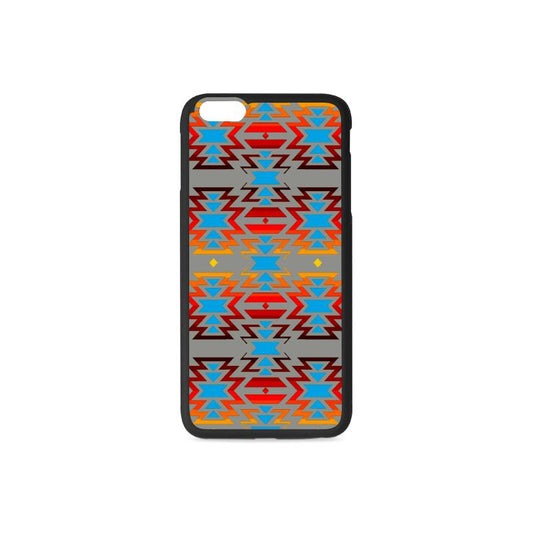 Big Pattern Fire Colors and Sky Gray iPhone 6/6s Plus Case iPhone 6/6s Plus Rubber Case e-joyer 