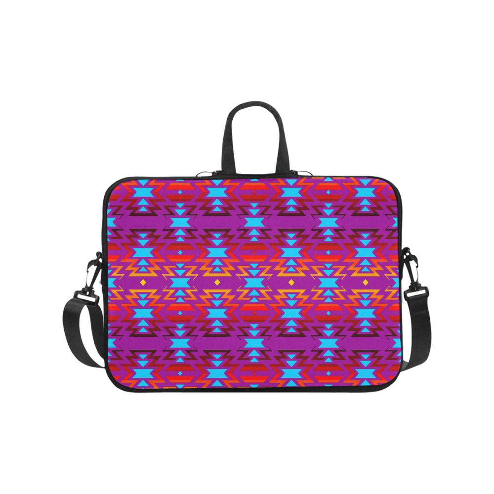 Big Pattern Fire Colors and Sky Moon Shadow Laptop Handbags 17