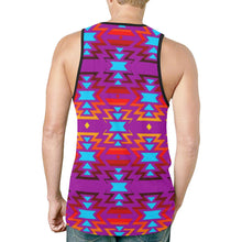 Load image into Gallery viewer, Big Pattern Fire Colors and Sky Moon Shadow New All Over Print Tank Top for Men (Model T46) New All Over Print Tank Top for Men (T46) e-joyer 
