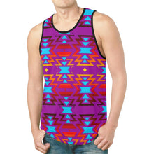 Load image into Gallery viewer, Big Pattern Fire Colors and Sky Moon Shadow New All Over Print Tank Top for Men (Model T46) New All Over Print Tank Top for Men (T46) e-joyer 
