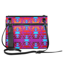 Load image into Gallery viewer, Big Pattern Fire Colors and Sky Moon Shadow Slim Clutch Bag (Model 1668) Slim Clutch Bags (1668) e-joyer 

